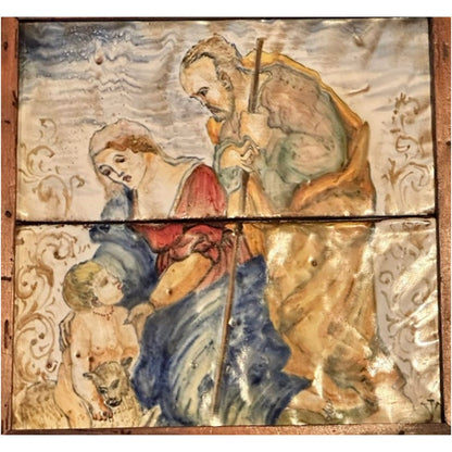 Exceptionally Rare 18th Century Tile Tableau - A Historical Masterpiece!