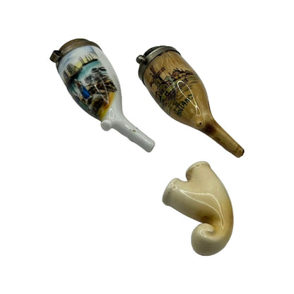 Beautiful Vintage Dutch Pipe Set with Porcelain Pipe Bowls - A Piece of Dutch Heritage!