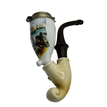 Beautiful Vintage Dutch Pipe Set with Porcelain Pipe Bowls - A Piece of Dutch Heritage!