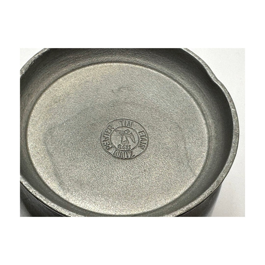 Charmante Delftsblauwe Kopjes met Edeltin Inzet - Een Vleugje Nederlandse Elegantie! - Cadeau voor Moeder - Moms gift