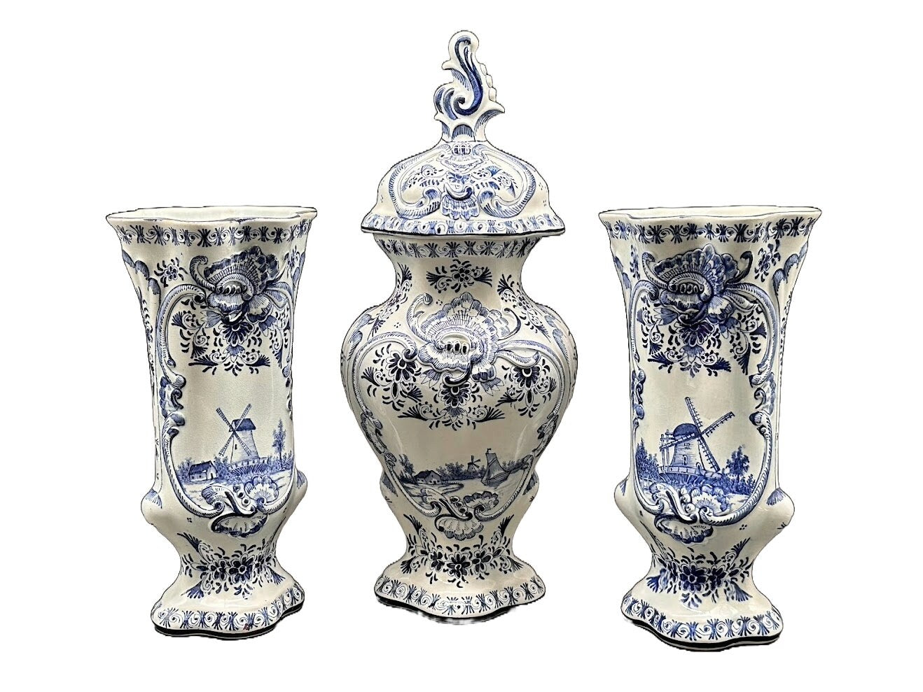 Beautiful Delft Blue Cabinet Set - Unique opportunity! - Delft - Handicrafts - Hand painted - Collector's item - Free shipping