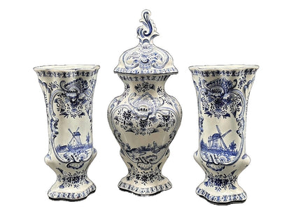 Beautiful Delft Blue Cabinet Set - Unique opportunity! - Delft - Handicrafts - Hand painted - Collector's item - Free shipping