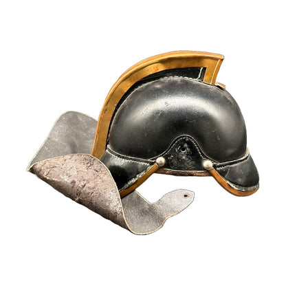 Antieke Nederlandse Leren Brandweerhelm - Jaren 20/30 - Vintage - Verzamelobject - Brandweer - Gratis Verzending