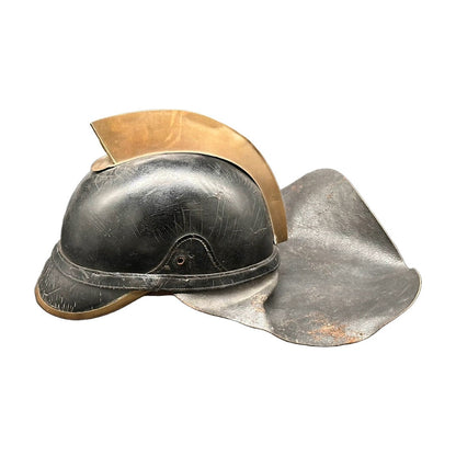 Antieke Nederlandse Leren Brandweerhelm - Jaren 20/30 - Vintage - Verzamelobject - Brandweer - Gratis Verzending