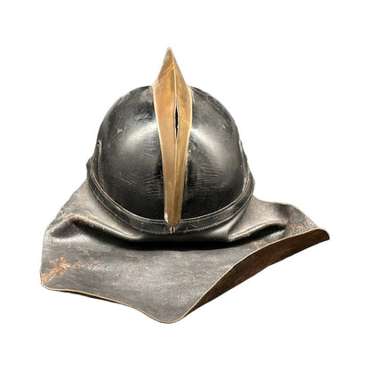 Antieke Nederlandse Leren Brandweerhelm - Jaren 20/30 - Vintage - Verzamelobject - Brandweer - Gratis Verzending
