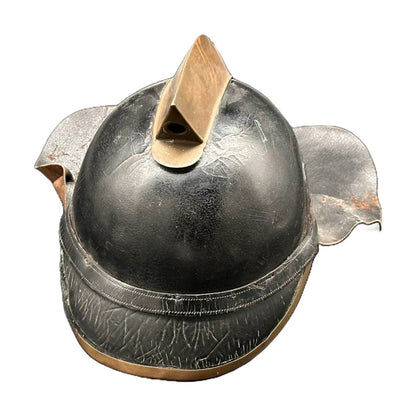Antieke Nederlandse Leren Brandweerhelm - Jaren 20/30 - Vintage - Verzamelobject - Brandweer - Gratis Verzending
