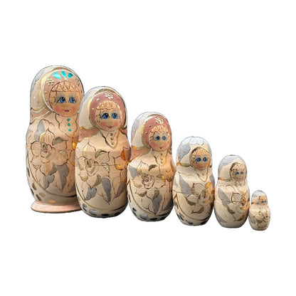 6-delig Matroesjka-set uit 1995 - Vintage - Smaakvol - Interieurdesign - Antiek - Cadeau - Nestpoppen - Gratis Verzending