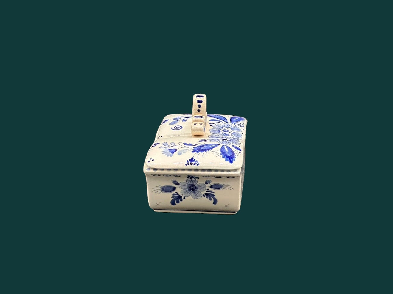 Delfts Blauwe Boterschaal (Botervloot) - Perfecte vintage conditie - Delft- Handwerk - Handgeschilderd - Verzamelopbject - Nederland