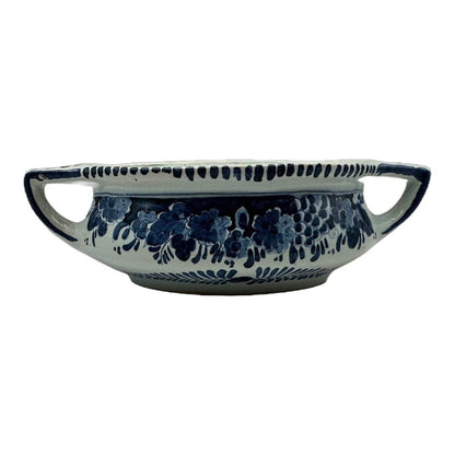 Vintage Delfts Blauwe Serveerkom - Tijdloze Schoonheid voor Jouw Tafel!