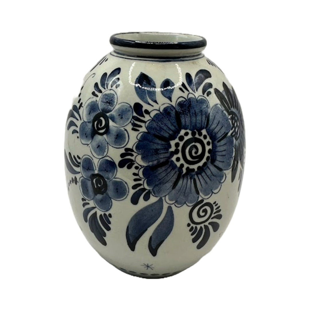 Betoverend Delfts Blauw Mini Vaasje - Prachtig Decoratief Stuk!