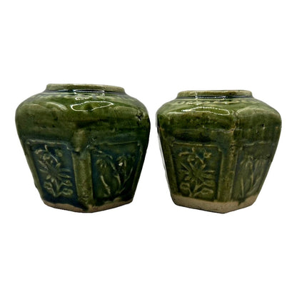 Prachtige Zeskantige Chinese Gemberpotten - Traditionele Schoonheid voor je Interieur!
