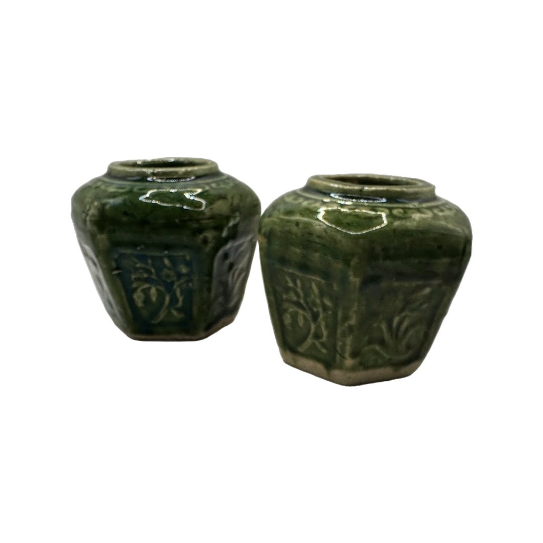 Prachtige Zeskantige Chinese Gemberpotten - Traditionele Schoonheid voor je Interieur!