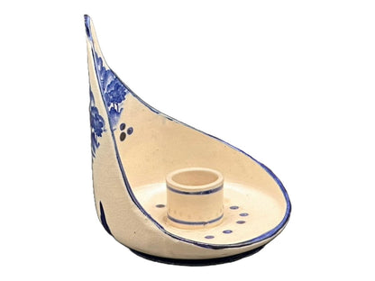 Delfts Blauwe Kaarsenstandaard - 15 cm (5.91 inch) - Perfecte vintage conditie - Delft- Handgeschilderd - Gratis verzending