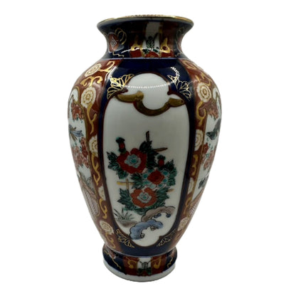 Set of 2 Imari Gold Hand-Painted Vases – Japanese Splendor in Gold and Blue