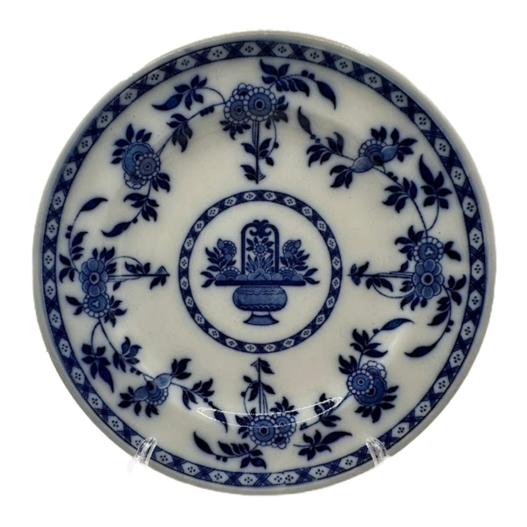 Vintage Delftsblauw Stijl Bord - Minton Delft Flow, 1912