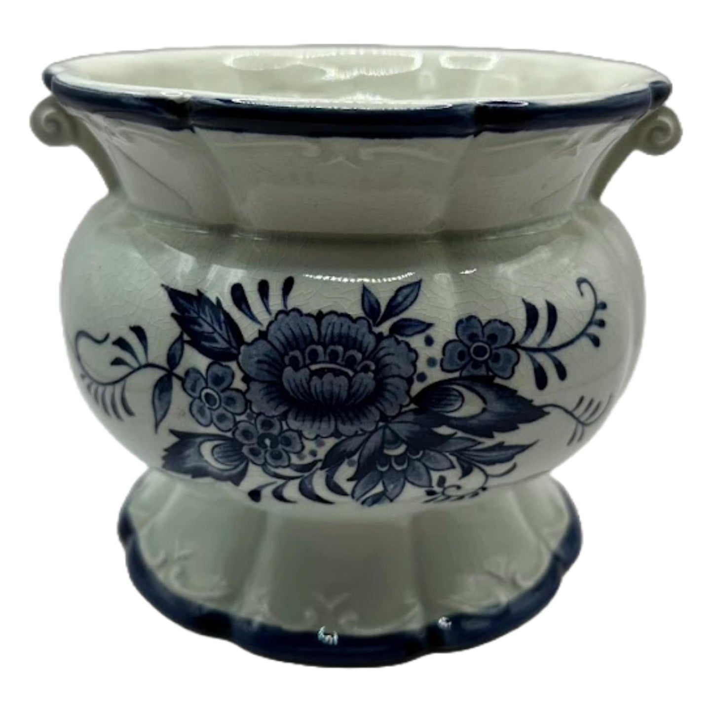 Beautiful Delft Blue Vase – Timeless Beauty with Crackle