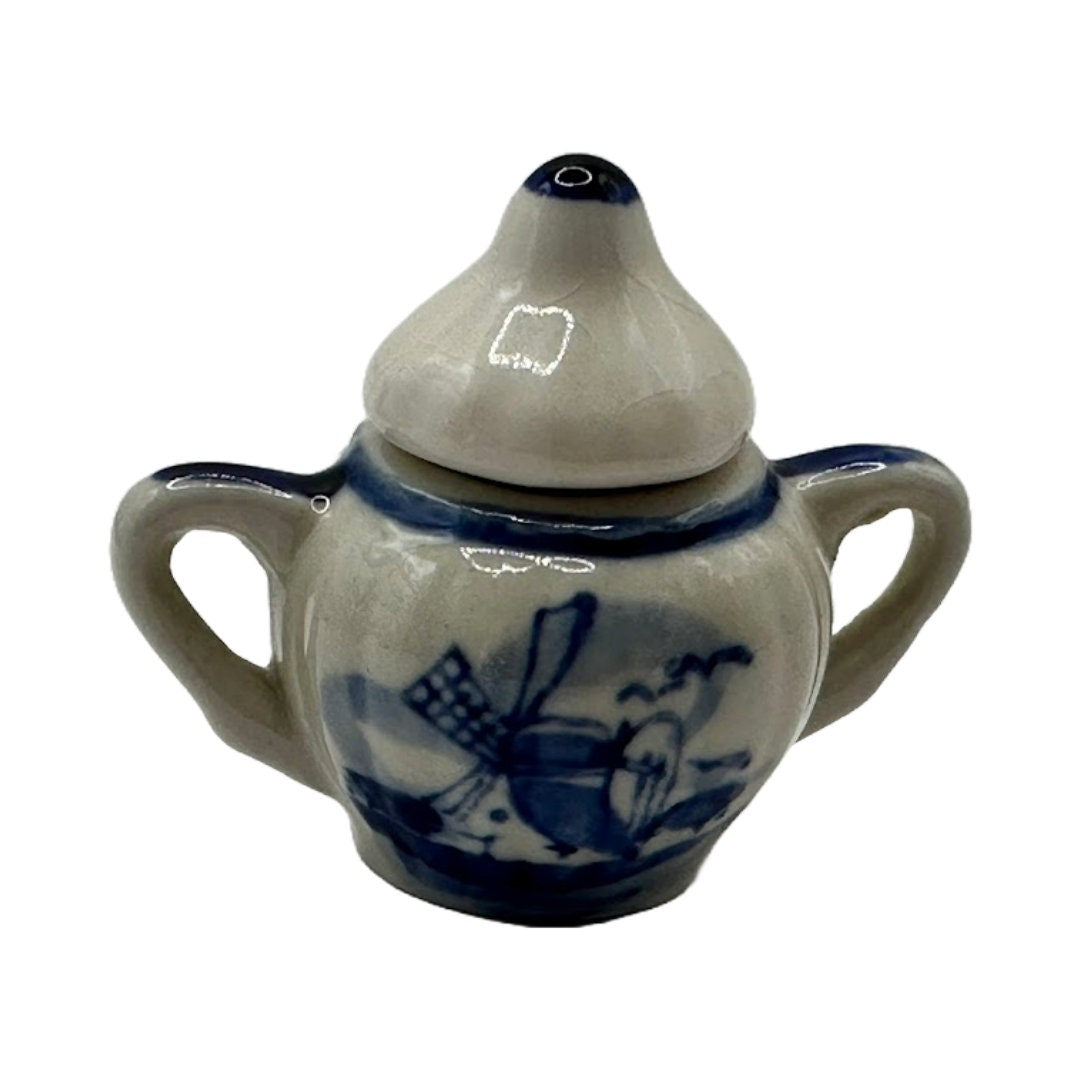 Prachtig Delfts Blauw Miniatuur Poppenservies - Een Stukje Nederlandse Traditie!