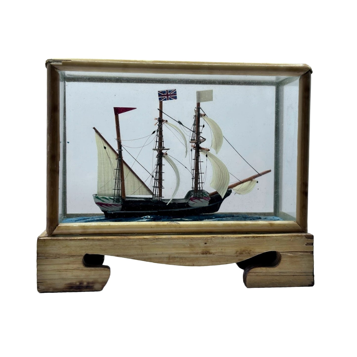 Fantastisch model van een Engels oorlogsschip - Uniek - Vintage - Antiek - Gratis Verzendig - Verzamelaarsobject