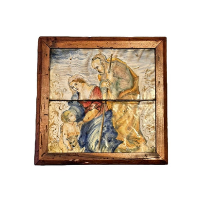 Exceptionally Rare 18th Century Tile Tableau - A Historical Masterpiece!