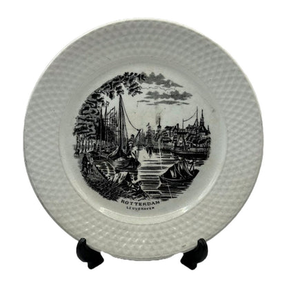 Vintage Nederlandse Havenstad Bordjes Set van 3 - Amsterdam, Rotterdam, Arnhem