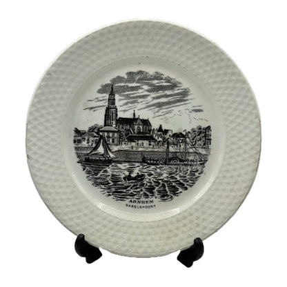 Vintage Nederlandse Havenstad Bordjes Set van 3 - Amsterdam, Rotterdam, Arnhem