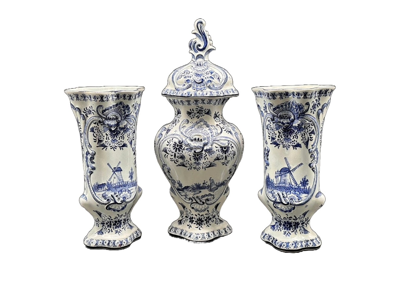 Beautiful Delft Blue Cabinet Set - Unique opportunity! - Delft - Handicrafts - Hand painted - Collector's item - Free shipping