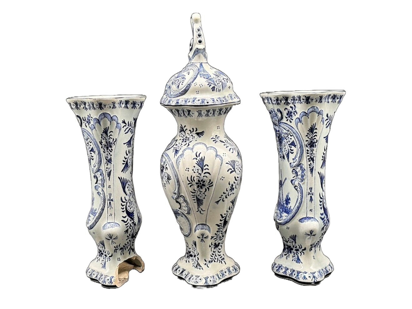 Beautiful Delft Blue Cabinet Set - Unique opportunity! - Delft - Handicrafts - Hand painted - Collector's item - Free shipping