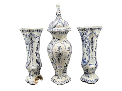 Beautiful Delft Blue Cabinet Set - Unique opportunity! - Delft - Handicrafts - Hand painted - Collector's item - Free shipping