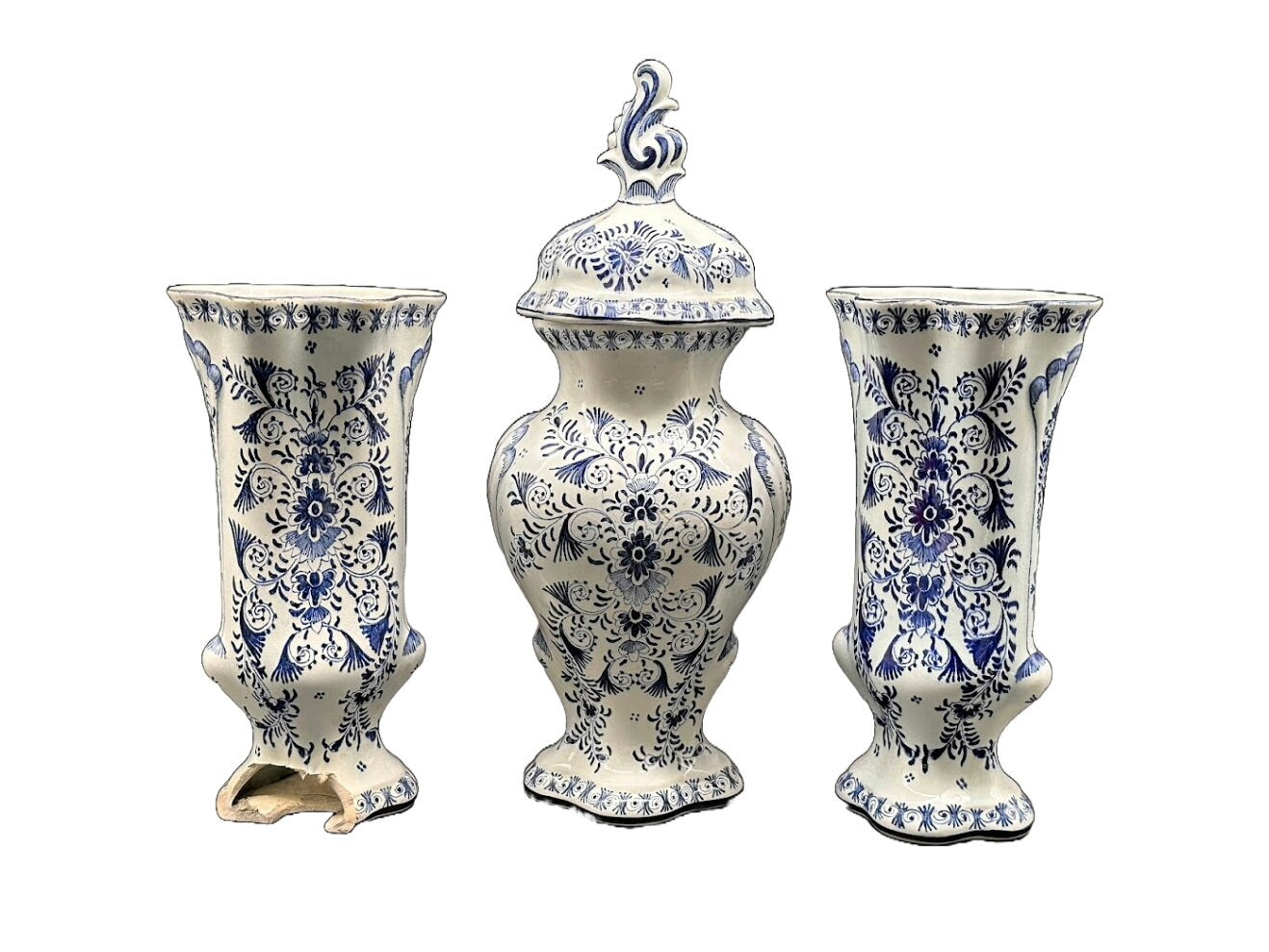 Beautiful Delft Blue Cabinet Set - Unique opportunity! - Delft - Handicrafts - Hand painted - Collector's item - Free shipping