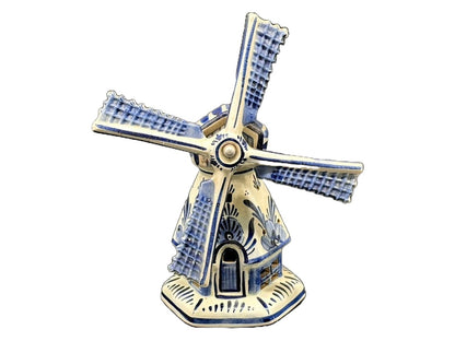 Delfts Blauwe Molen (Windmolen) - 25 cm / 10 inch - Perfecte vintage conditie - Delft- Handwerk - Handgeschilderd - Verzamelopbject