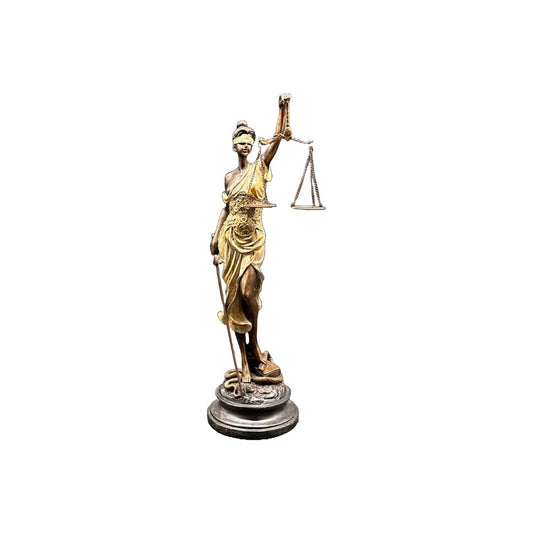 Beeld - Vrouwe Justitia - 52 cm - 20,5 inches - Homedecor - advocatenkantoor - vintage - antiek - blikvanger - gratis verzending