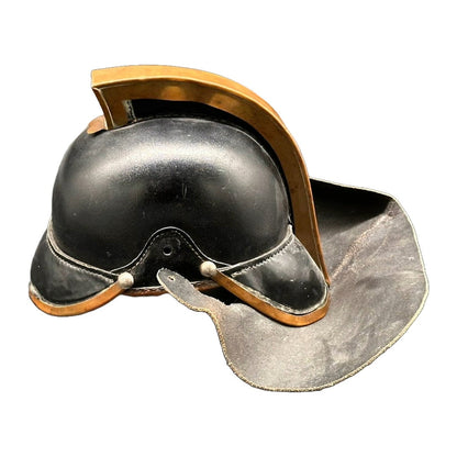 Antieke Nederlandse Leren Brandweerhelm - Jaren 20/30 - Vintage - Verzamelobject - Brandweer - Gratis Verzending