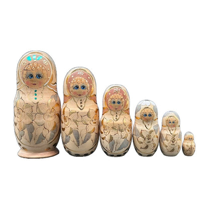 6-delig Matroesjka-set uit 1995 - Vintage - Smaakvol - Interieurdesign - Antiek - Cadeau - Nestpoppen - Gratis Verzending