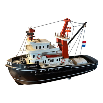 Beautiful Model of Dutch Tugboat "Amsterdam" - A Maritime Treasure!