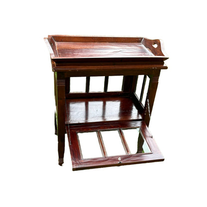 Uniek Vintage Theekastje met Afneembaar Dienblad - Een Charmant Cadeau!
