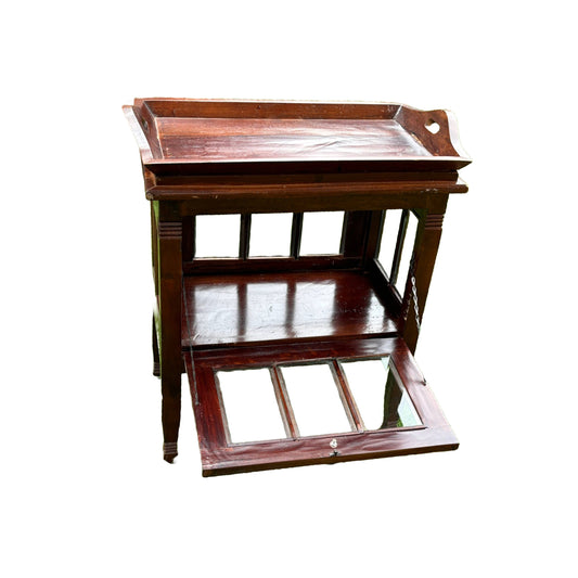 Uniek Vintage Theekastje met Afneembaar Dienblad - Een Charmant Cadeau!