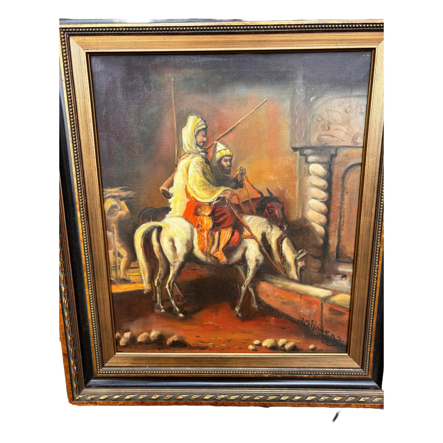 Prachtig Olieverf Schilderij - Verovering van Jeruzalem - Uniek Kunstwerk! - Gratis Verzending - Kunstwerk - Interieur design - Antiek