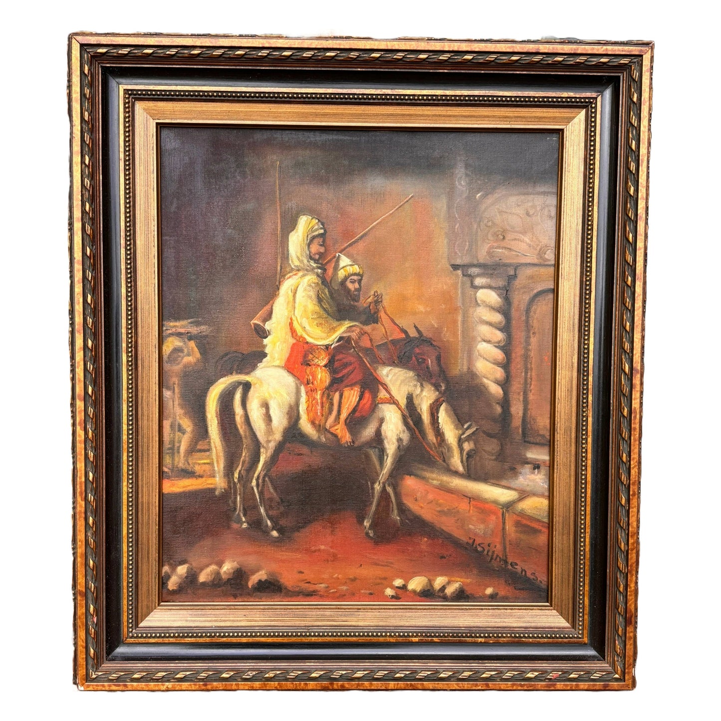 Prachtig Olieverf Schilderij - Verovering van Jeruzalem - Uniek Kunstwerk! - Gratis Verzending - Kunstwerk - Interieur design - Antiek