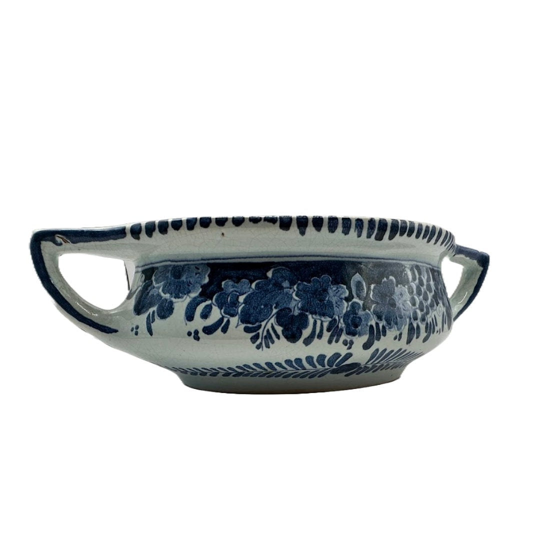 Vintage Delfts Blauwe Serveerkom - Tijdloze Schoonheid voor Jouw Tafel!