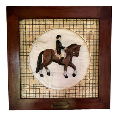Antieke Ruiterdressuurschilderijen - Vintage Kunstwerk voor Paardenliefhebbers! - Schilderen op Tin Antieke Paardenstalborden - Paarden