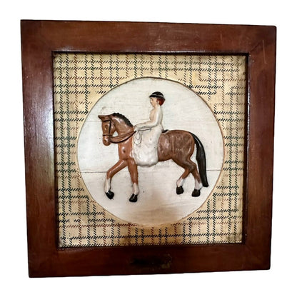 Antieke Ruiterdressuurschilderijen - Vintage Kunstwerk voor Paardenliefhebbers! - Schilderen op Tin Antieke Paardenstalborden - Paarden