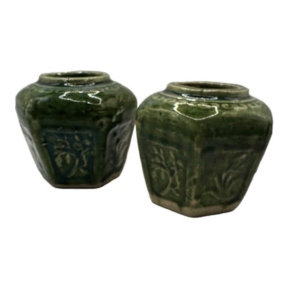 Prachtige Zeskantige Chinese Gemberpotten - Traditionele Schoonheid voor je Interieur!