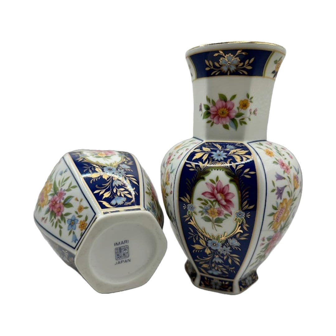 Elegant Japans Imari Porseleinen Set - 3-delige Collectie van Twee Vazen en Een Bord