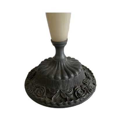 Antieke Bronzen Vier-armige Kandelaar met Parelmoeren Handvat - Tijdloos Elegante Verlichting