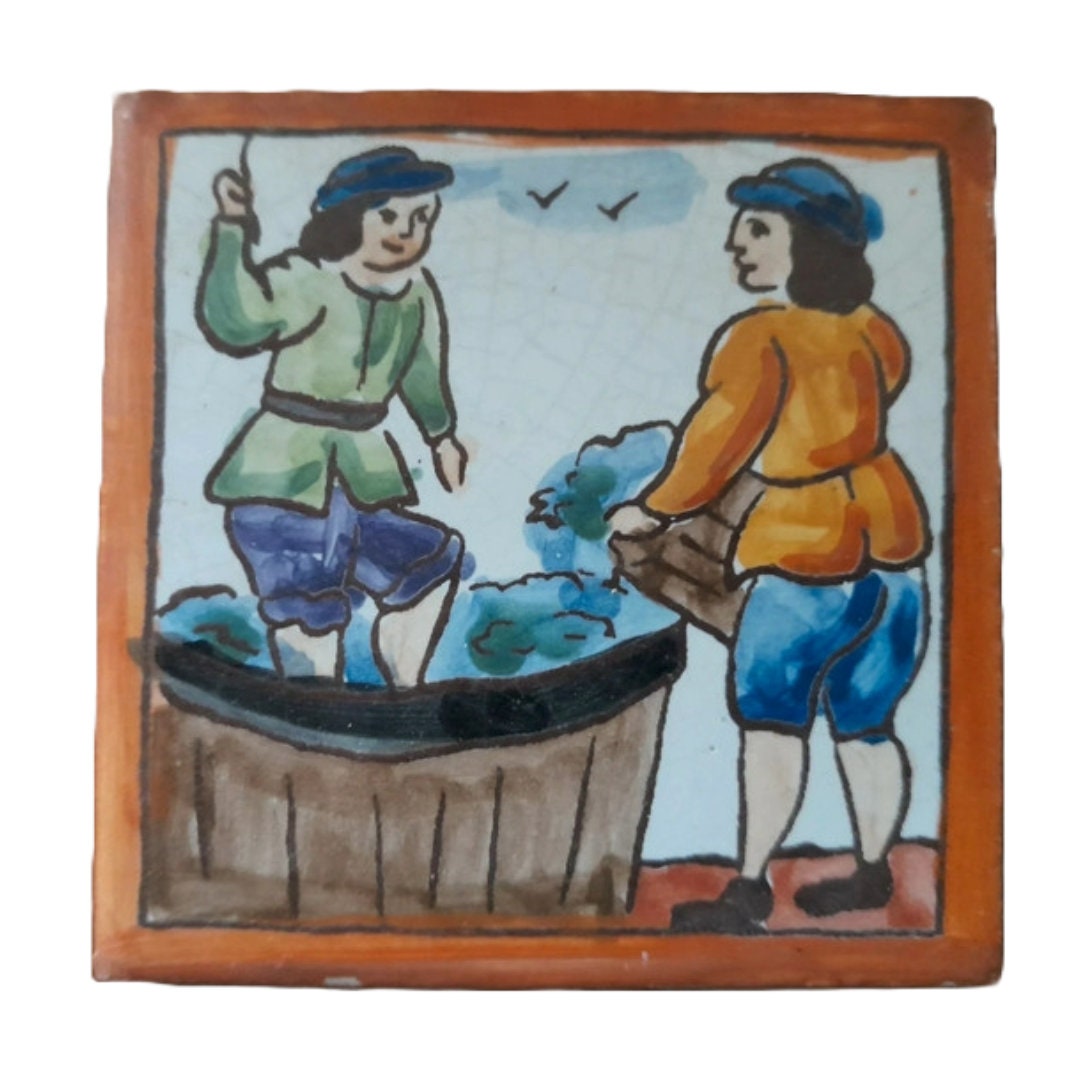 Set of 3 Beautiful Earthenware Tiles - Handmade Artwork for Your Interior