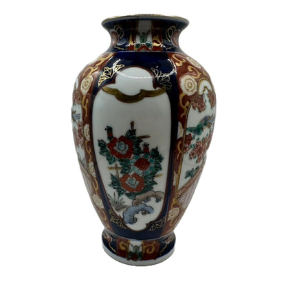 Set of 2 Imari Gold Hand-Painted Vases – Japanese Splendor in Gold and Blue