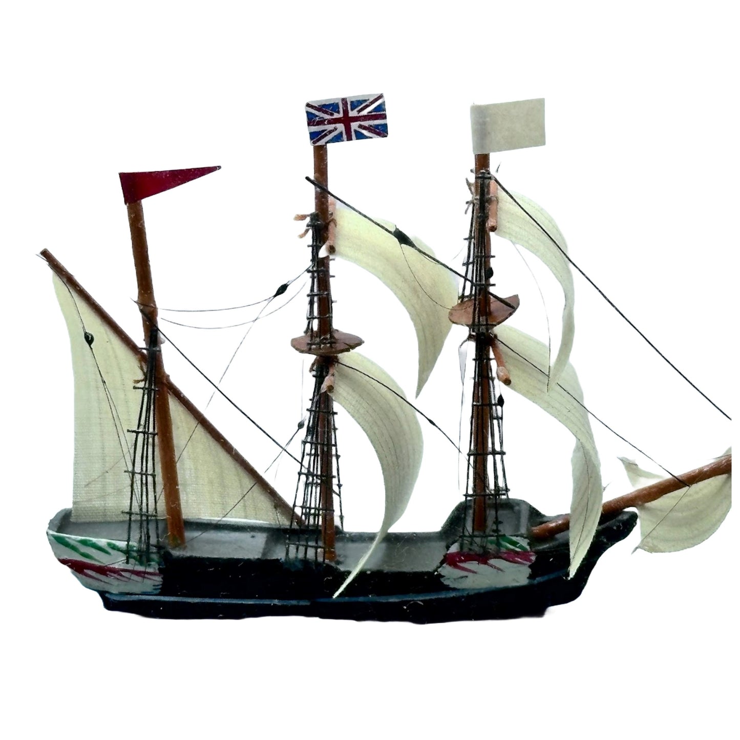 Fantastisch model van een Engels oorlogsschip - Uniek - Vintage - Antiek - Gratis Verzendig - Verzamelaarsobject