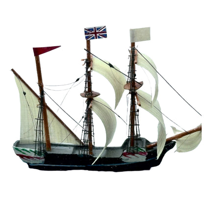 Fantastisch model van een Engels oorlogsschip - Uniek - Vintage - Antiek - Gratis Verzendig - Verzamelaarsobject