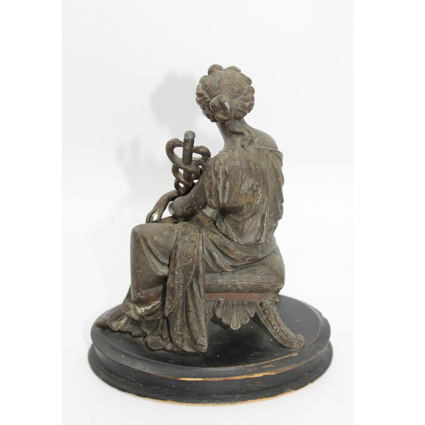 Enchanting Statue of Woman with Caduceus - A Piece of Greek Mythology in Your Home - Hermes - Free shipping - Art - Interior design