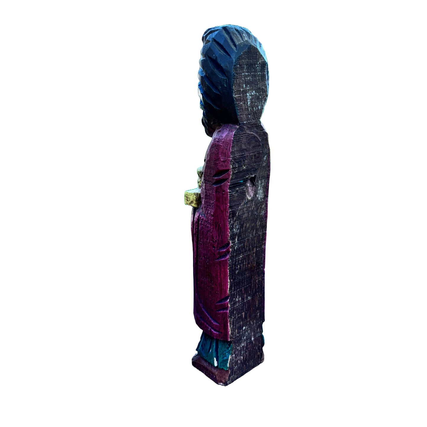 Beautiful Antique Wooden Statue of Saint Matthias with Sword - Unique Gift for Real Connoisseurs